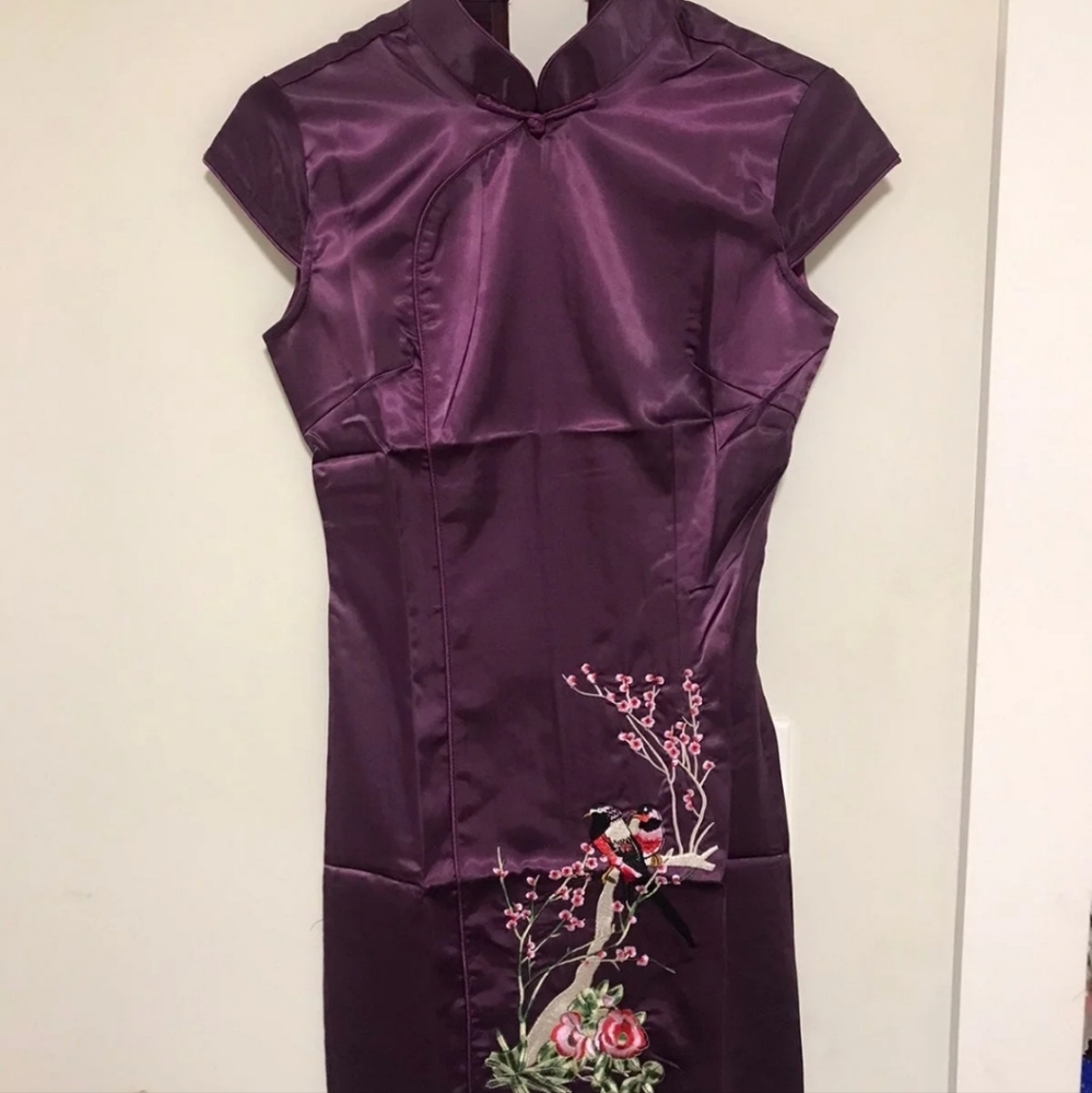 XS Chi Pao  Silk mini dress